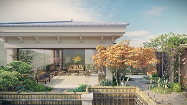 广东惠州·湖畔新城某屋顶花园别墅景观设计
